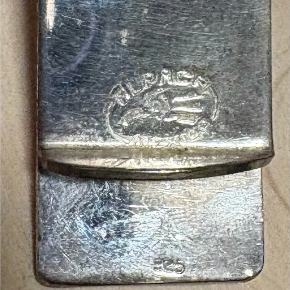 Elegant Mexico .925 Silver Engraved Money Clip